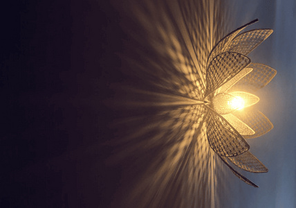 image montrant la lampe sable rouge nymphea