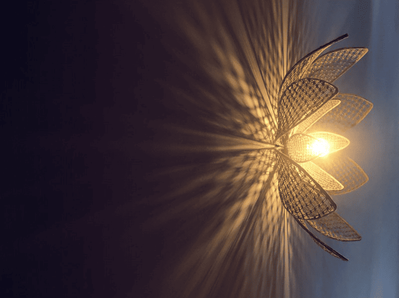 image montrant la lampe sable rouge nymphea