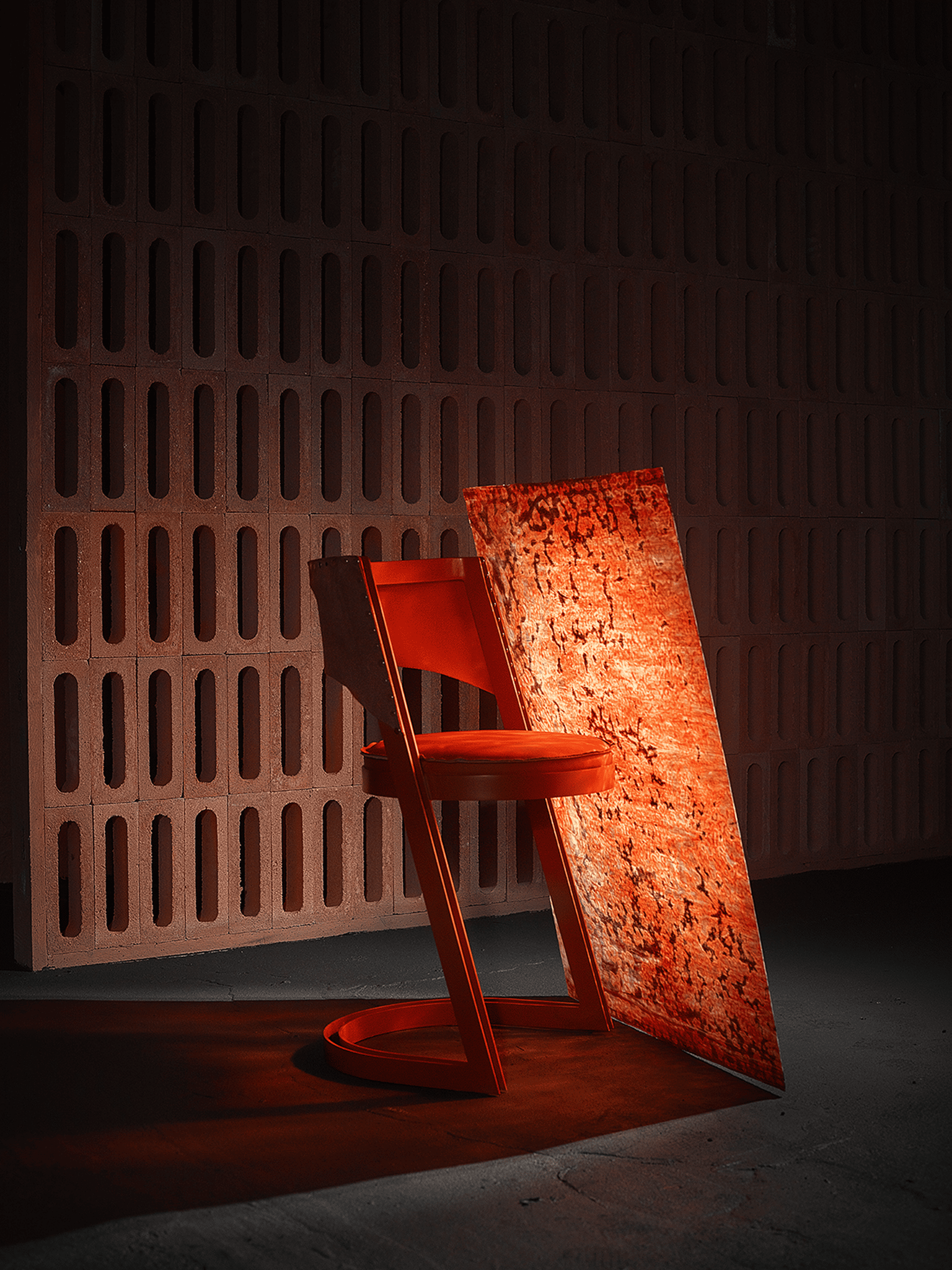 photo du produit sable rouge chaise